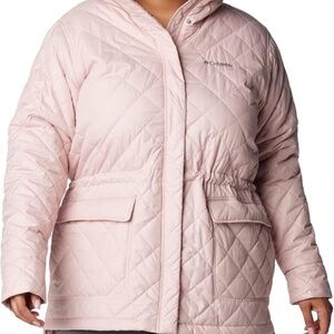 Columbia Copper Crest Quilted Puffer Jacket Coat Plus 2X Dusty Pink